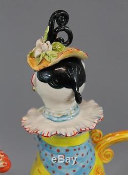 IRINA ZAYTCEVA Handmade Whimisical Porcelain Figural Woman Teapot Coffee Pot