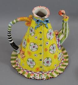 IRINA ZAYTCEVA Handmade Whimisical Porcelain Figural Woman Teapot Coffee Pot