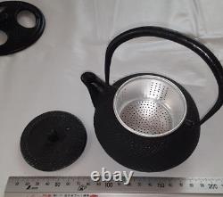 IWACHU Nanbu Tekki Tea Pot Kettle ashtray 5 saucers pot stand set cast Iron NEW