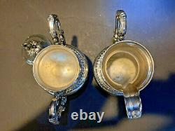 Impressive Goldfeder Silver on Copper Tea & Coffee Service, ca 1930s