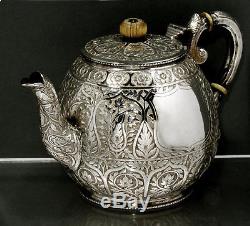 Indian Sterling Silver Tea Set c1875 COOKE & KELVEY, CALCUTTA