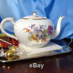 It's Always Tea Time Nymphenburg Porcelain Floral Teapot