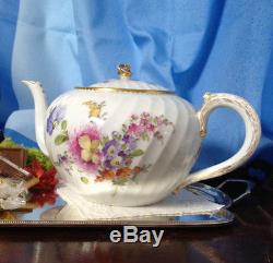 It's Always Tea Time Nymphenburg Porcelain Floral Teapot