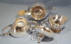 Italian Sterling Silver National Silver Tea Pot Set Arabic Snake Flute Player