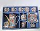 Japanese Imari Tea Set Teapot Cups Creamer Sugar Peacock Gold Red Floral 17pc