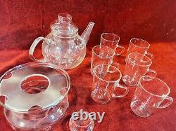 JENAER GLAS Glass Teapot + Infuser Strainer GERMAN COMPLETE SET