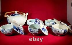 Japan Teapot and 5 Cups with Lids Set