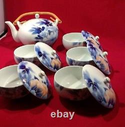 Japan Teapot and 5 Cups with Lids Set