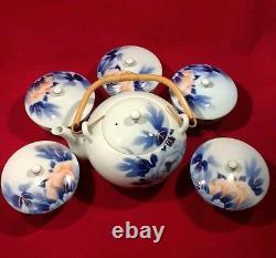 Japan Teapot and 5 Cups with Lids Set