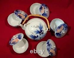 Japan Teapot and 5 Cups with Lids Set