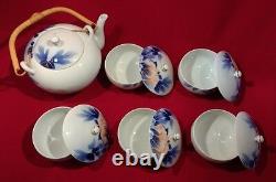 Japan Teapot and 5 Cups with Lids Set