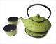 Japanese Cast Iron Tea Set Teapot Kettle Lime Yellow Ts9-06y