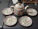 Japanese Famille Rose Medallion Porcelain Tea Pot And Saucers Set Hong Kong