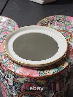 Japanese Famille Rose Medallion Porcelain Tea Pot And Saucers Set Hong Kong