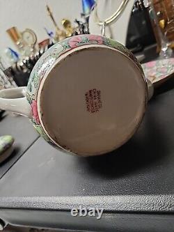 Japanese Famille Rose Medallion Porcelain Tea Pot And Saucers Set Hong Kong