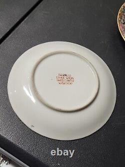 Japanese Famille Rose Medallion Porcelain Tea Pot And Saucers Set Hong Kong