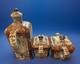 Japanese Imari Porcelain Ceramic 3pc Set Of Saki Pot, Sugar, Tea Pot Vintage