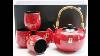 Japanese Tea Set Teapot Teacup Red Kanji