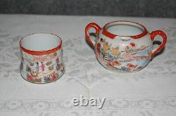 Japanese Tea Set Vintage Teapot, Cups, Plates 34 Pieces L2371