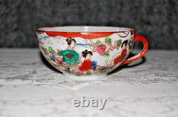 Japanese Tea Set Vintage Teapot, Cups, Plates 34 Pieces L2371