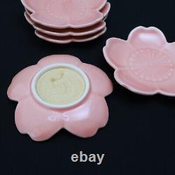 Japanese Tea Utensil Set Cherry Blossom Tea Pot & Cups & Plates Serves 5 Pink
