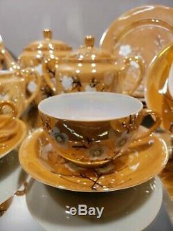 Japanese lustre RS Prussia Set Of 21 Cup & Saucers-Tea Pot-Cream and Sugar
