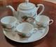 Japanese Porcelain Tea Set Made In Japan. Dragon On Pot And Cups With Tray