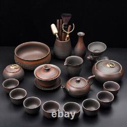 Jianshui Purple Pottery Complete Tea Set Ceramic Gaiwan Tea Pot Cup Tea Strainer