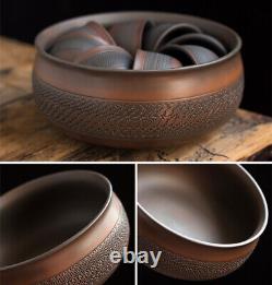 Jianshui Purple Pottery Complete Tea Set Ceramic Gaiwan Tea Pot Cup Tea Strainer