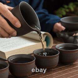 Jianshui Purple Pottery Complete Tea Set Ceramic Gaiwan Tea Pot Cup Tea Strainer