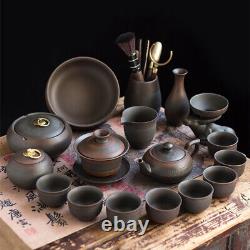 Jianshui Purple Pottery Complete Tea Set Ceramic Gaiwan Tea Pot Cup Tea Strainer