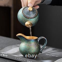 Jianzhan Boutique Tea Set Ceramic Gilding Tea Pot Gaiwan Master Cup Pitcher New