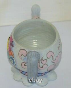 Jim Shore Disney Alice In Wonderland Planter Set Excellent Rare Tea Pot Cup