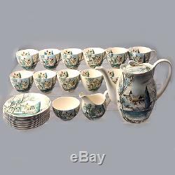 Johnson Bros Dream Town Antique Coffee Set