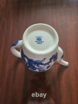 Johnson Brothers Blue Willow Tall Tea Pot Service For 4-immaculate New Condition