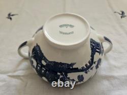 Johnson Brothers Blue Willow Tea Pot Set For 4 1883 Green Stamp Immaculate