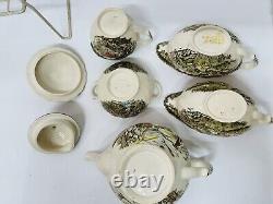 Johnson Brothers Friendly Village Sugar Maples 7 Pc Set England Tea Pot