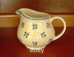 Johnson Brothers Petite Fleur Blue Tea Setteapot, Sugar, Creamer, Cups, Saucers