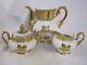 Jollis Salvream Gold Trim Tea Pot, Creamer & Sugar Set 1950 Mid Century Bavaria