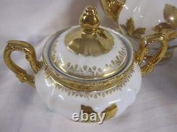 Jollis Salvream Gold Trim Tea Pot, Creamer & Sugar Set 1950 Mid Century Bavaria
