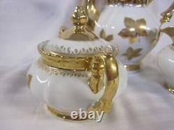 Jollis Salvream Gold Trim Tea Pot, Creamer & Sugar Set 1950 Mid Century Bavaria