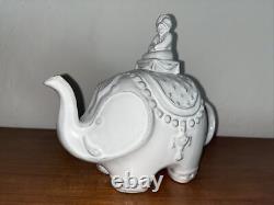 Jonathan Adler Utopia Darjeeling Ceramic Elephant Teapot And 5 Tea Cups