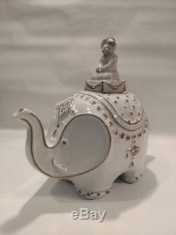 Jonathan Adler Utopia Darjeeling gray elephant teapot, NWT