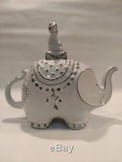 Jonathan Adler Utopia Darjeeling gray elephant teapot, NWT