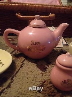 Juicy Couture Wicker Picnic Basket Tea Set