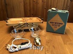 KAROFF Mid-Century Modern Electra Foldaway Buffet with Tea Pot, Cream Sugar Set