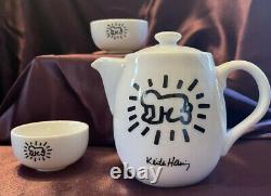 KEITH HARING Teapot Tea Set Radiant Baby 2002 Super Rare Collectible Vintage