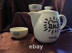 KEITH HARING Teapot Tea Set Radiant Baby 2002 Super Rare Collectible Vintage