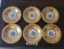 KW Karlsbad Germany Porcelain Coffee/Tea Set Gilt Gold, Vintage China 17 piece