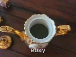 KW Karlsbad Germany Porcelain Coffee/Tea Set Gilt Gold, Vintage China 17 piece